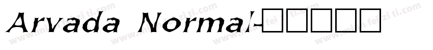 Arvada Normal字体转换